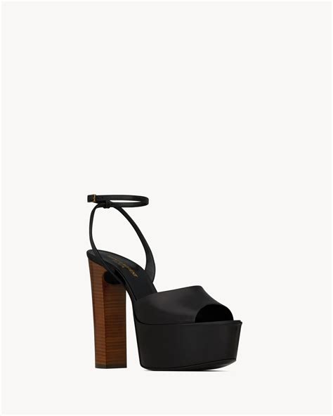 ysl jodie heels|SAINT LAURENT Jodie leather platform sandals .